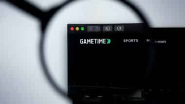 Illustrative Editorial of gametime website homepage.