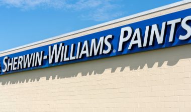 Close-up of Sherwin-Williams Paint Store sign