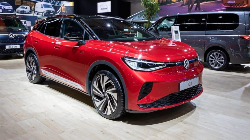 Volkswagen ID.4 all-electric SUV car showcased