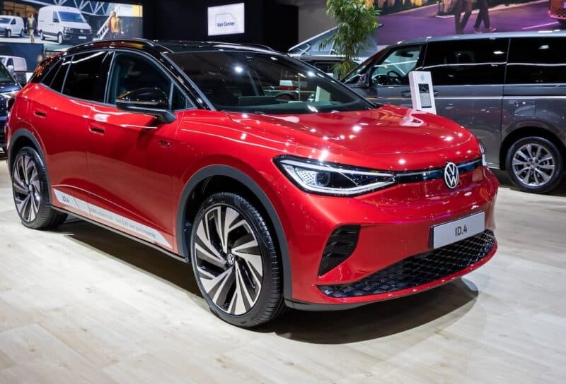Volkswagen ID.4 all-electric SUV car showcased