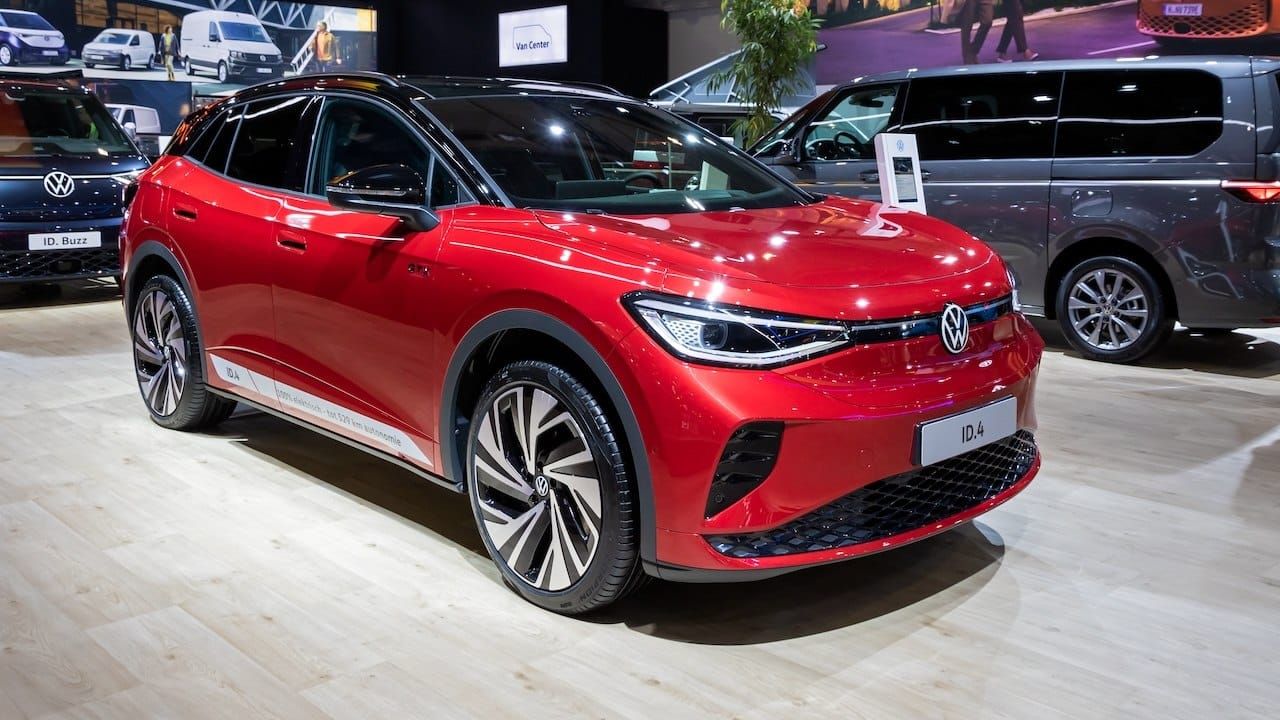Volkswagen ID.4 all-electric SUV car showcased
