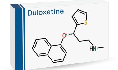 Duloxetine antidepressant drug molecule.