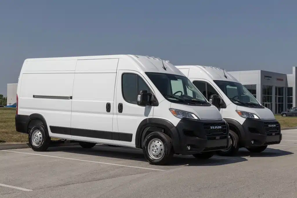 Ram 2500 ProMaster Cargo display. Stellantis offers the Ram ProMaster 2500 in Standard, High Roof or Super High Roof models.