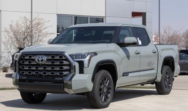 Toyota Tundra 4X4 Platinum CrewMax display. Toyota offers the Tundra in SR, SR5, Limited, Platinum and TRD models.