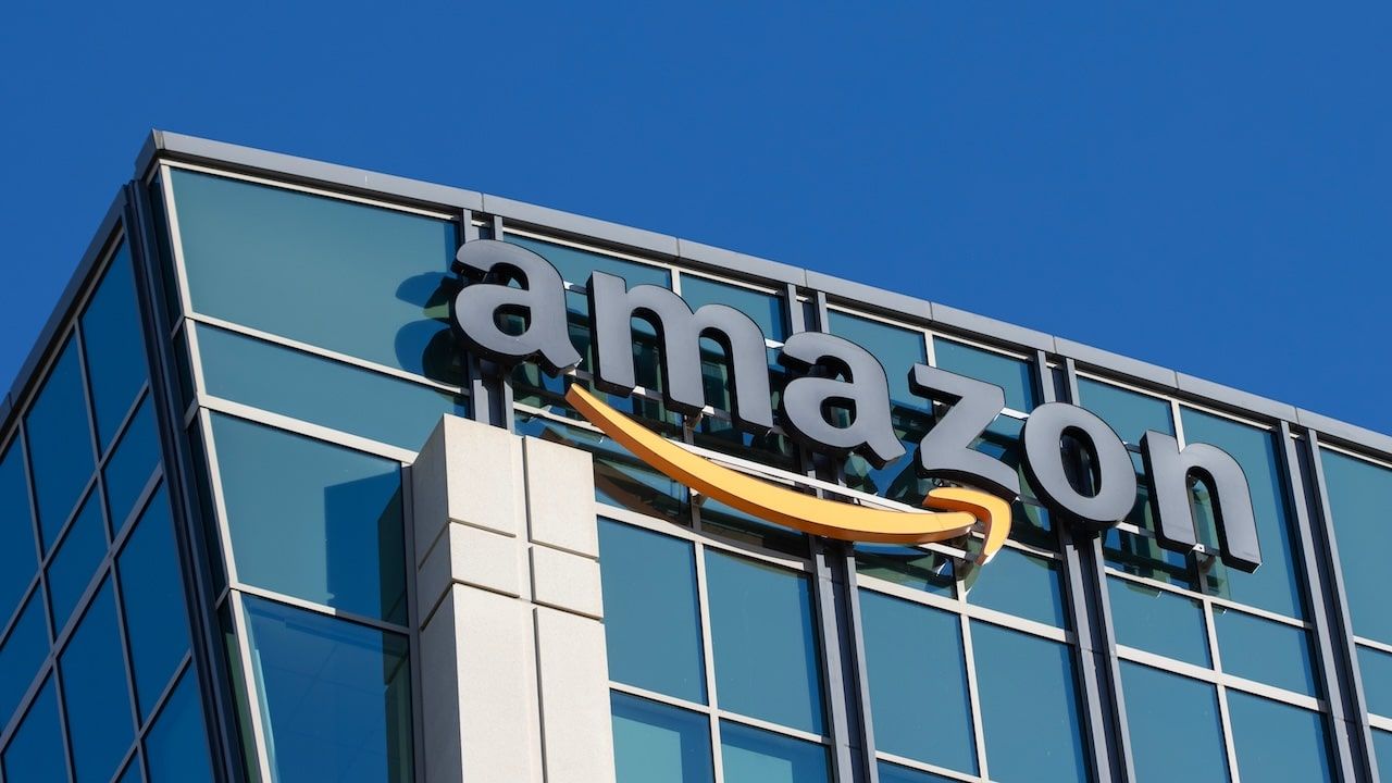 Amazon logo is seen at the company's Sunnyvale office in the Silicon Valley, California.