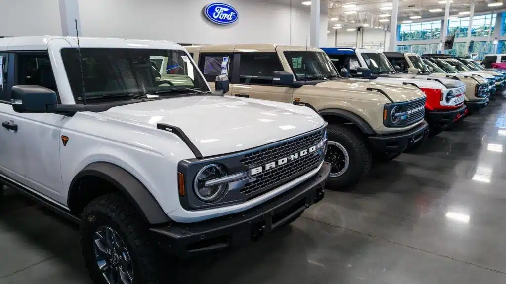 Ford Dealership Showroom Interior with Bronco