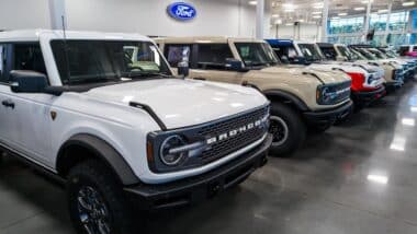 Ford Dealership Showroom Interior with Bronco