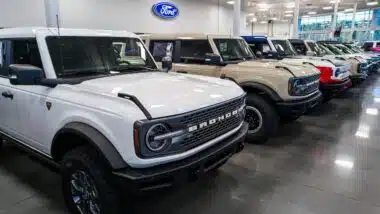 Ford Dealership Showroom Interior with Bronco