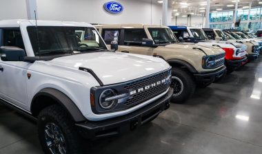Ford Dealership Showroom Interior with Bronco