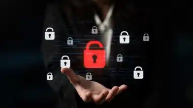 Digital security concept illustrating a cybersecurity breach