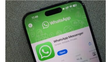 WhatsApp Messenger app on a smartphone.