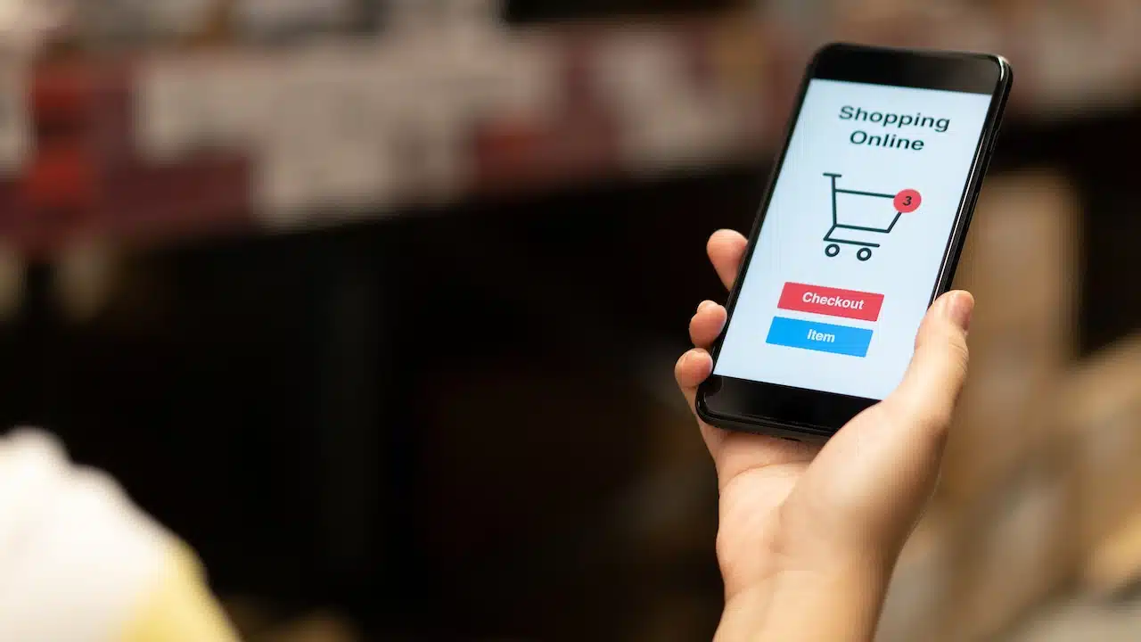 Online shopping with smartphone