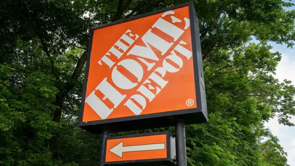 The Home Depot sign is seen outside a store