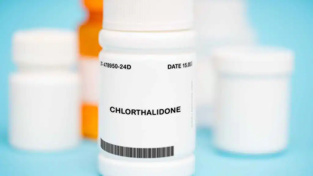 a medication used to treat high blood pressure and fluid retention