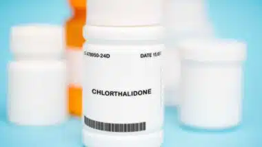 a medication used to treat high blood pressure and fluid retention