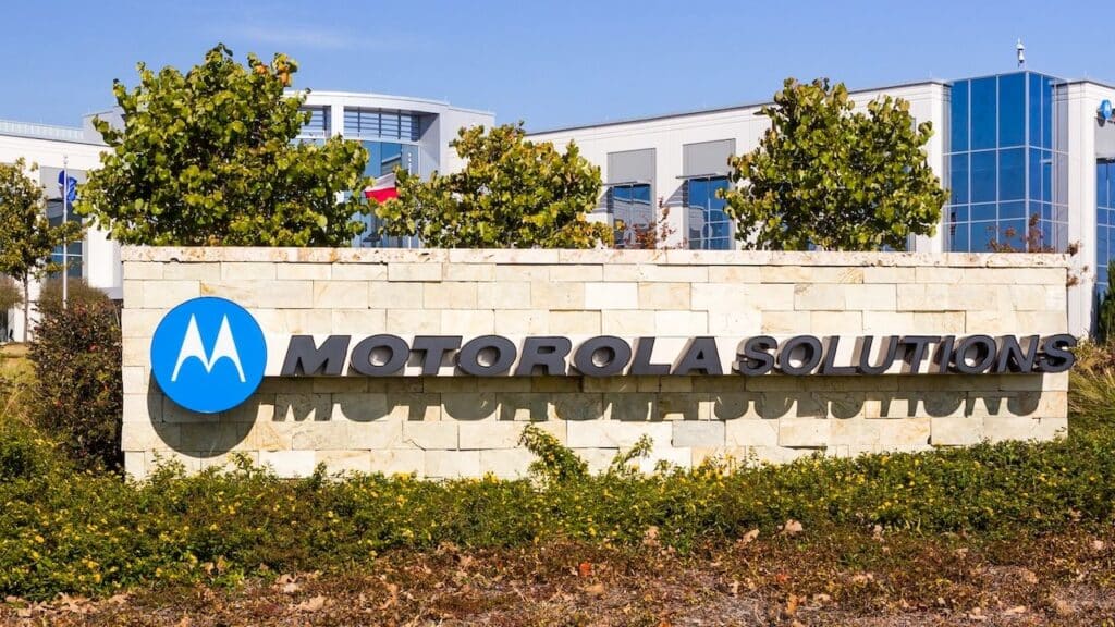 Motorola Solution signage, mission-critical communication solutions and services creator