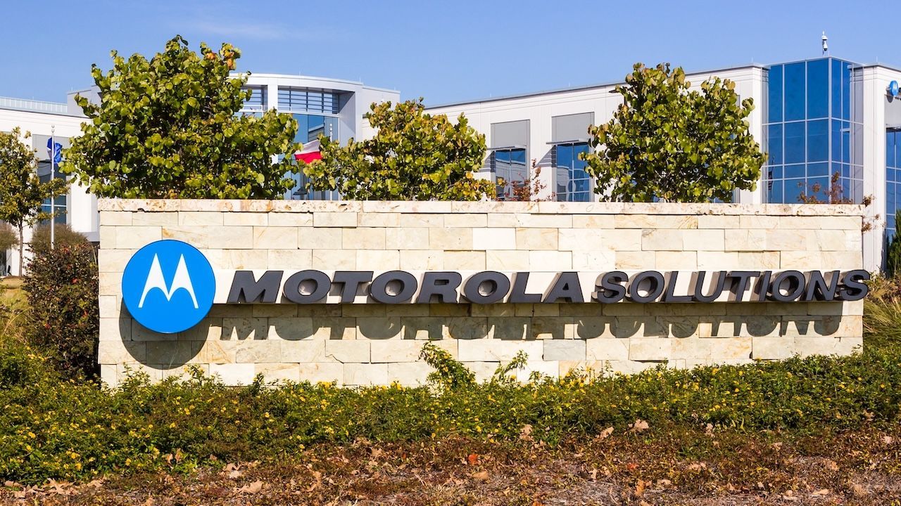 Motorola Solution signage, mission-critical communication solutions and services creator