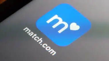Close up of match.com app on iPhone home screen