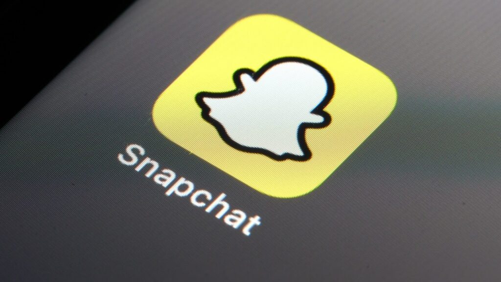 Close up of Snapchat app on iPhone home screen