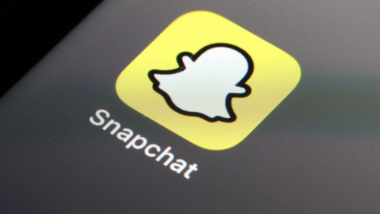 Close up of Snapchat app on iPhone home screen