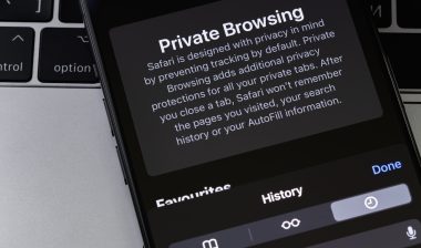 Apple iPhone with browser Safari history, cookies and other browsing data.
