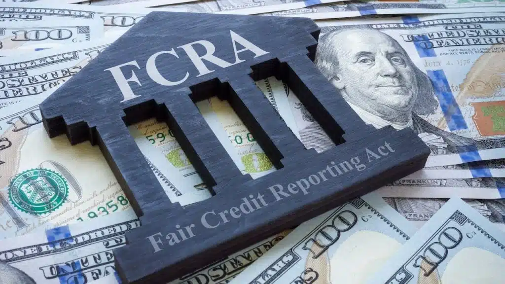 Cash and plate FCRA Fair credit reporting act.