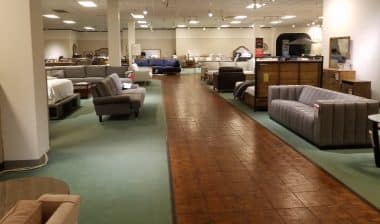 the furniture and bedding department inside of the Macy's store at the Lima Mall