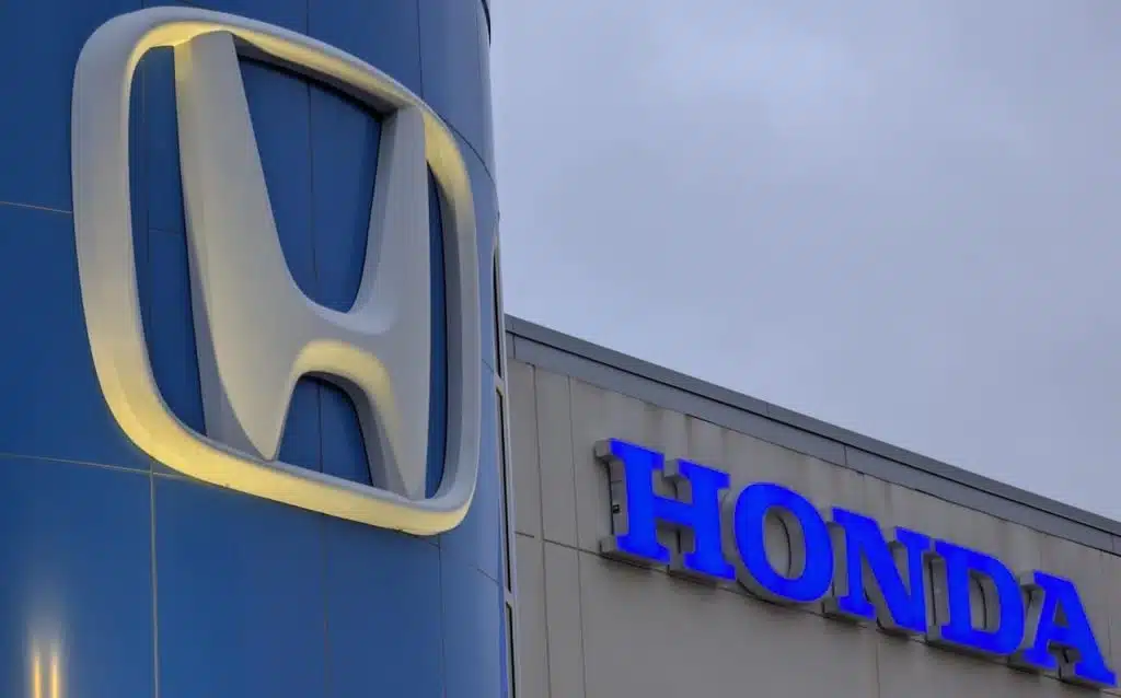 Honda Auto Maker Automotive Car Company Logo Branding Sign at Dealership