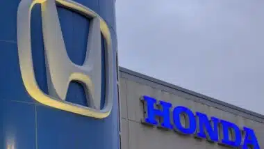 Honda Auto Maker Automotive Car Company Logo Branding Sign at Dealership