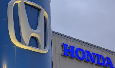 Honda Auto Maker Automotive Car Company Logo Branding Sign at Dealership