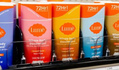 Lume Whole Body Deodorant Natural Product Line Display On Retail Store Shelf