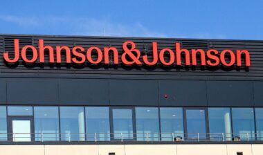 Johnson and Johnson company logo on headquarters