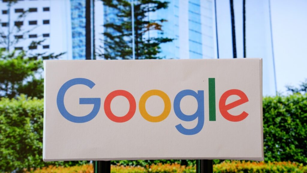 Google LLC icon signboard.