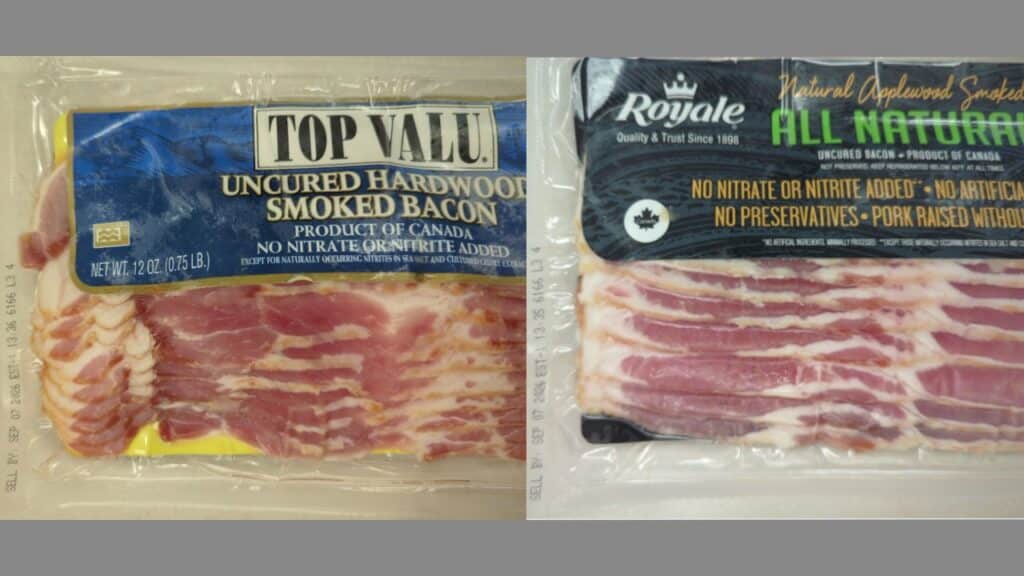 refrigerated smoked bacon product