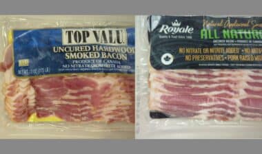 refrigerated smoked bacon product