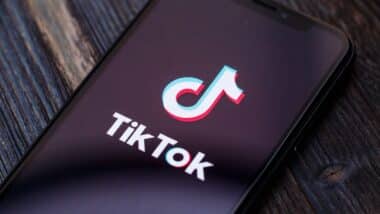 Tik Tok application icon on Apple iPhone X