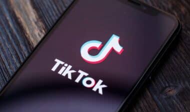 Tik Tok application icon on Apple iPhone X