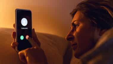Unknown caller calling in the middle of the night.