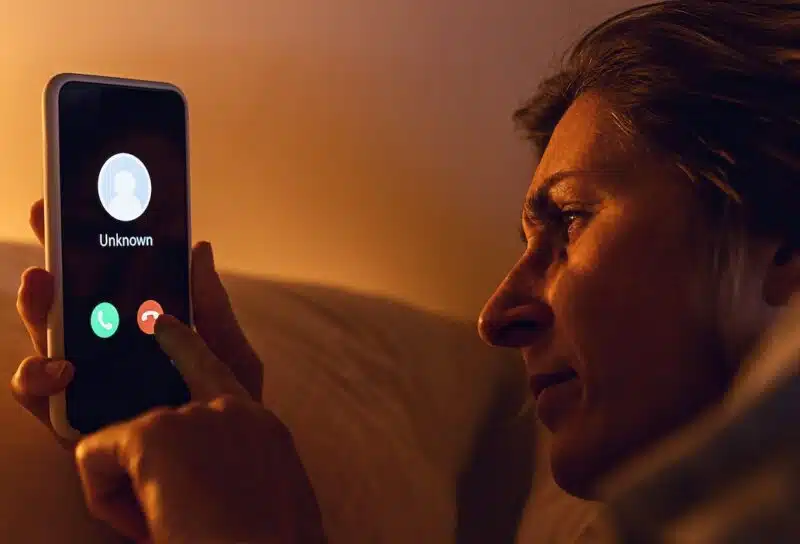 Unknown caller calling in the middle of the night.