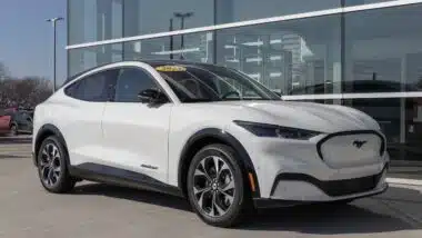 Ford Mustang Mach-E SUV display.