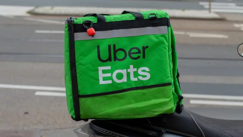 Uber Eats Delivery Bag On Moped