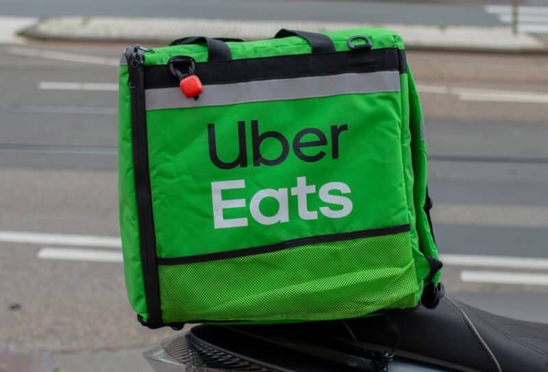 Uber Eats Delivery Bag On Moped