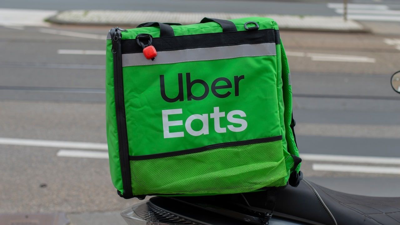 Uber Eats Delivery Bag On Moped