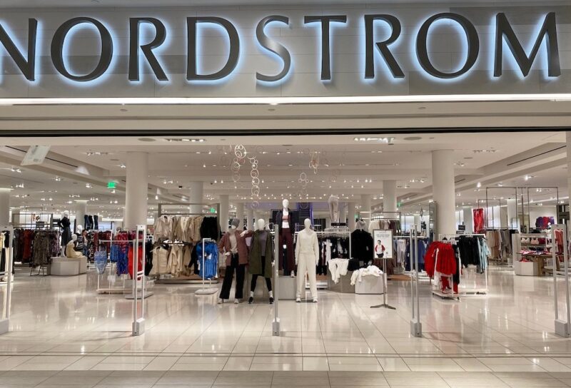 The entrance to luxury retailer Nordstrom at the SONO Collection Mall in South Norwalk, Connecticut.
