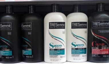 TRESemmé and Semmé shampoo and conditioner bottles