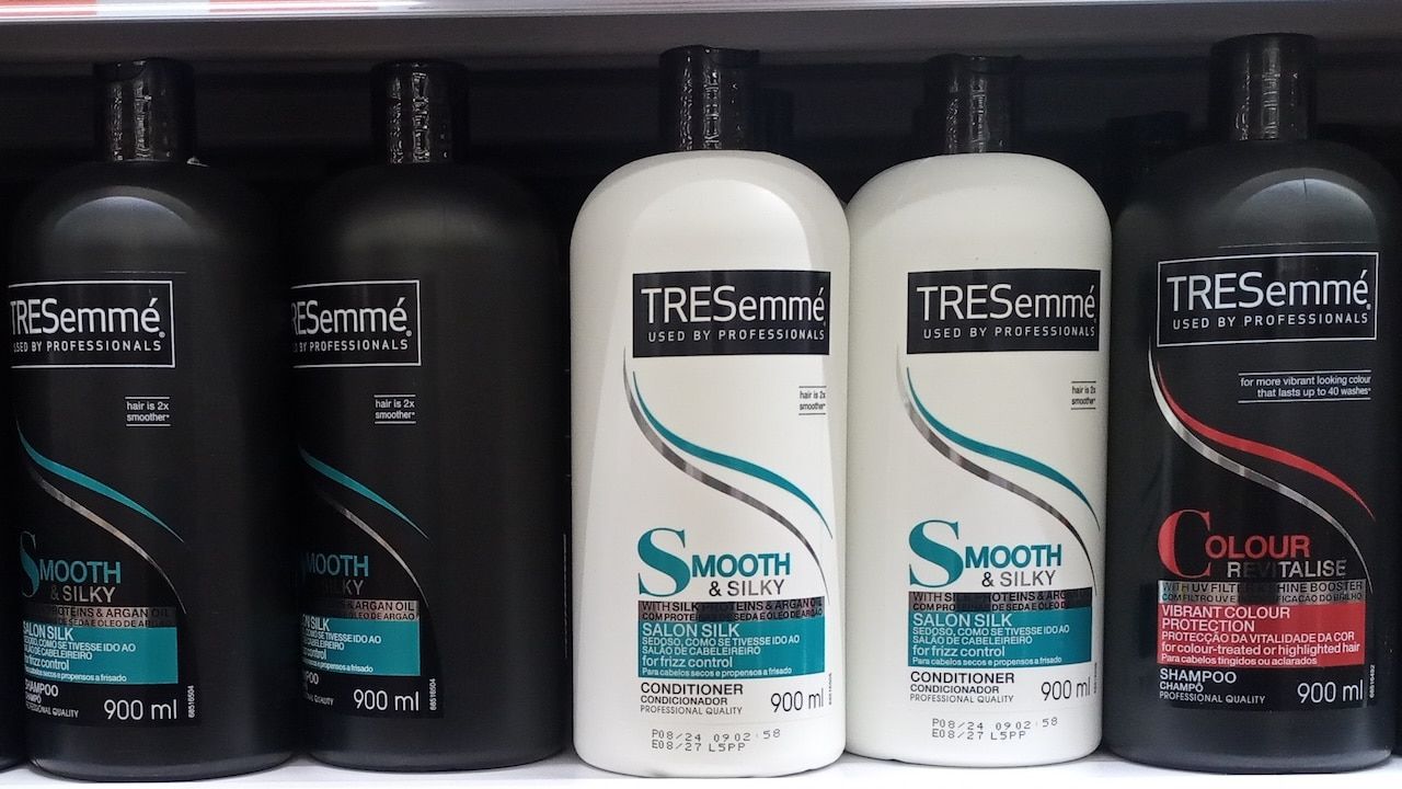 TRESemmé and Semmé shampoo and conditioner bottles