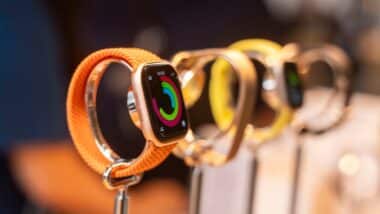 The Apple's new Apple Watch Series 11 models are displayed at the Apple The Grove in Los Angeles, Sept. 19, 2025