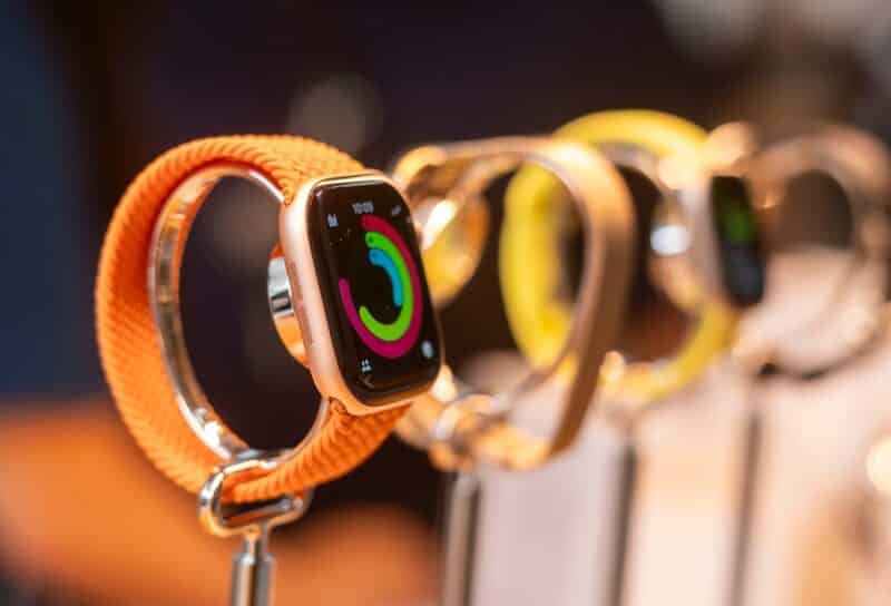 The Apple's new Apple Watch Series 11 models are displayed at the Apple The Grove in Los Angeles, Sept. 19, 2025