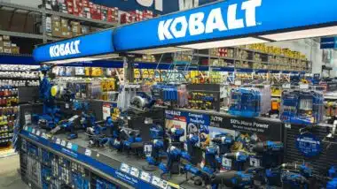 Professional Kobalt Brand Power Tools And Hardware Equipment Displayed In Home Improvement Store Department Section