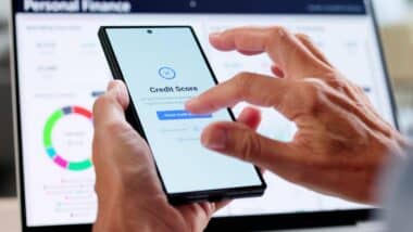 Online Credit Score Report Showing Good Results On Phone